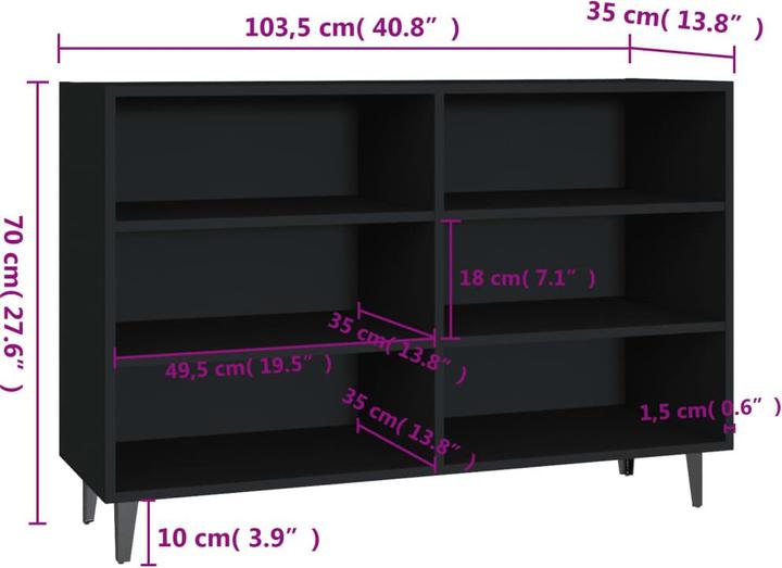 Immagine prodotto vidaXL Blakely (103,5 x 35 x 70 cm)