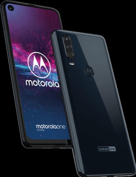 Produktbild Motorola One Action (128 GB, Denim Blue, 6.30", Hybrid Dual SIM, 4G)