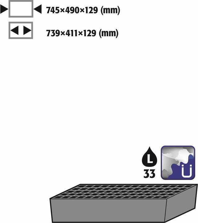 Produktbild asecos Bodenauffangwanne Stawa-R mit Gitterrost für Chemikalienschränke der CS und CX Serie