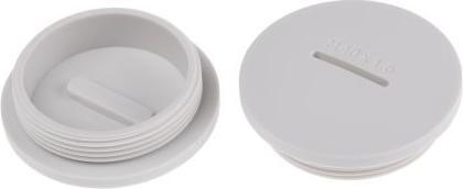 Image du produit RS PRO Raccord aveugle M40 x 1.5 trou Ø 39.9mm, Fileté, Nylon 66, Ø 45.8mm, Gris