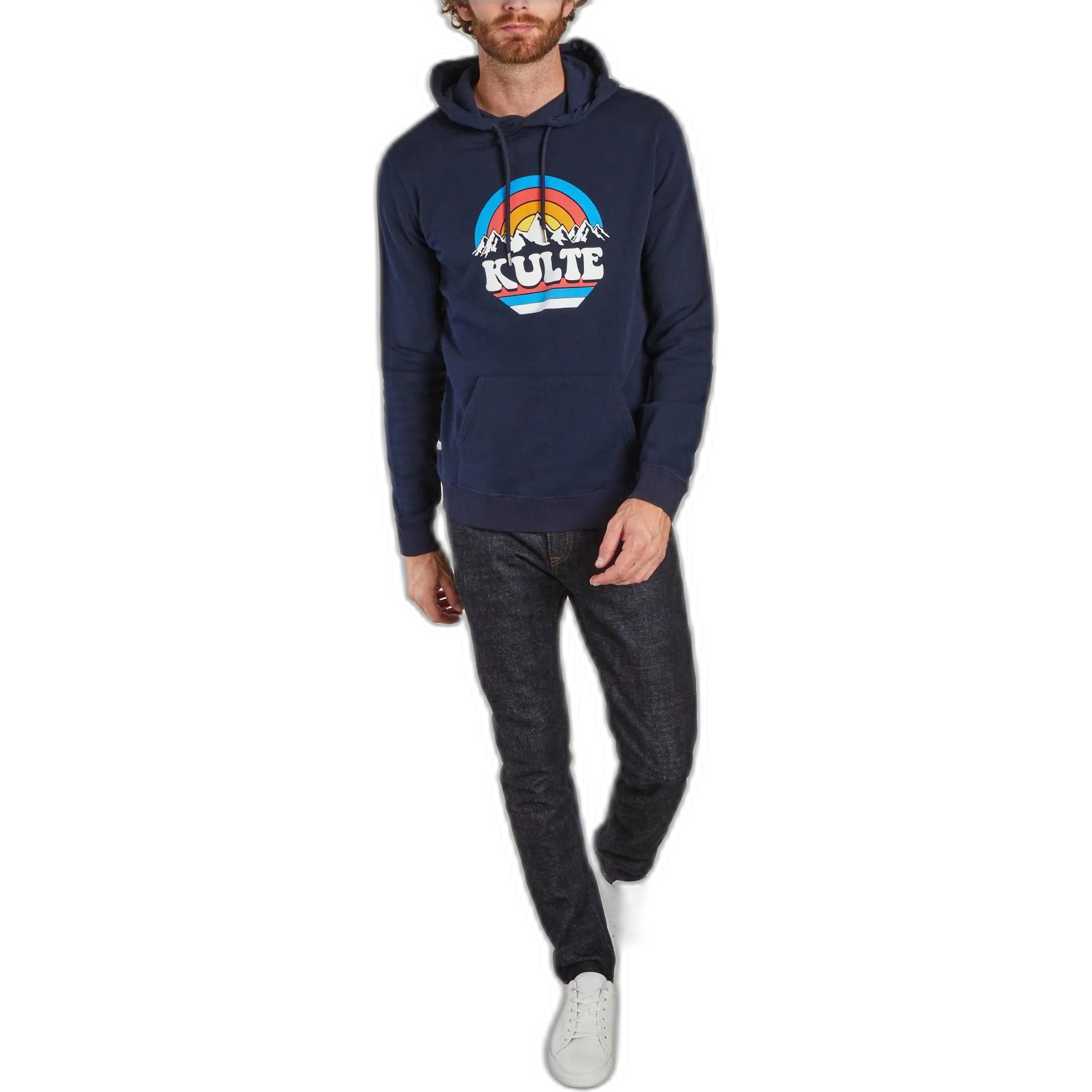 Kulte, Herren, Pullover, kapuzenpullover rainbow, Blau, (XS)