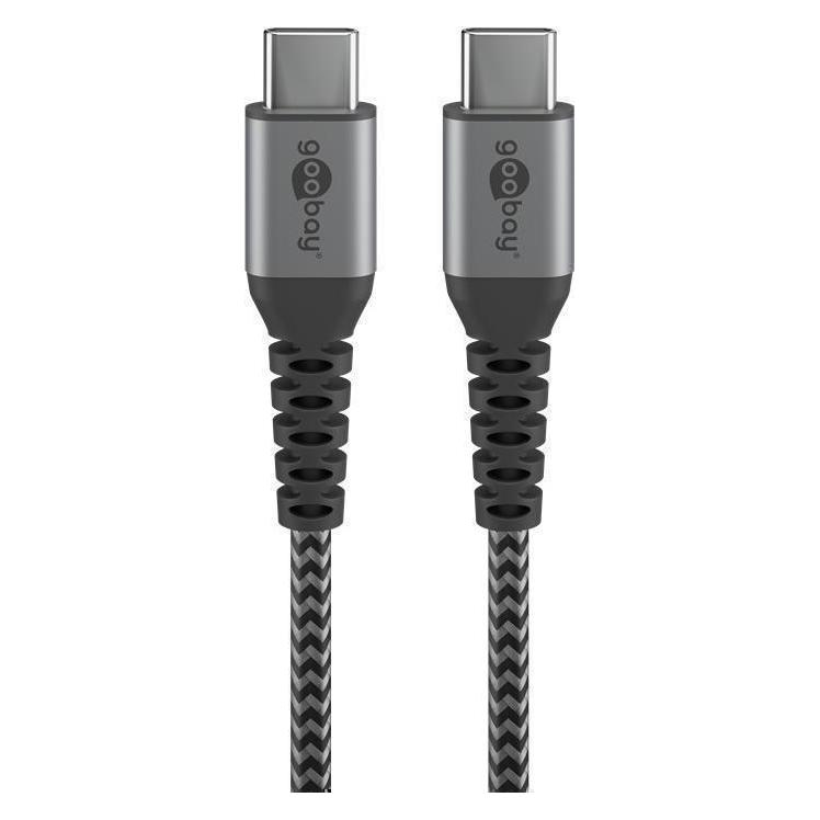 Goobay USB C – USB C (1 m, USB 2.0, 60 W), Câble USB