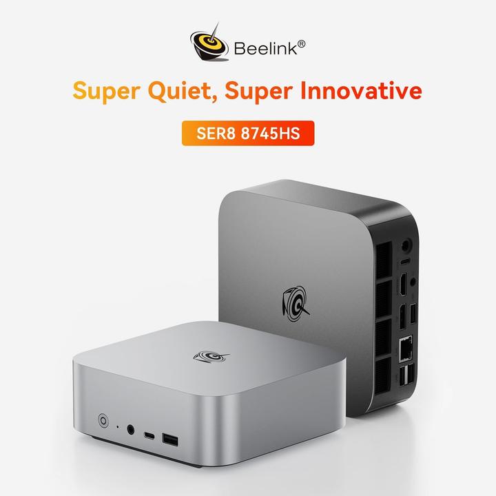 Actual product image Beelink SER8 Mini Gaming PC mit Ryzen 7 und 4K Triple Display