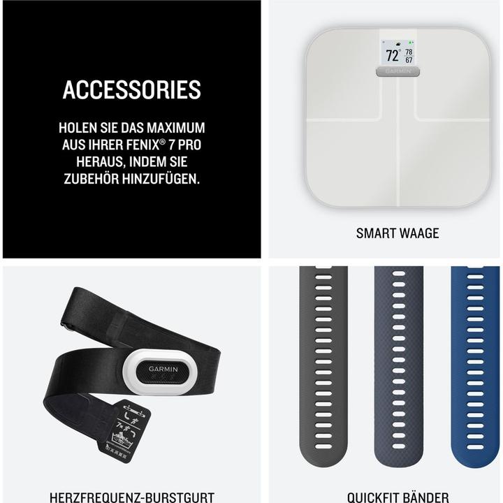 Immagine prodotto Garmin Fenix 7 Pro Solar (47 mm, Solo WiFi)