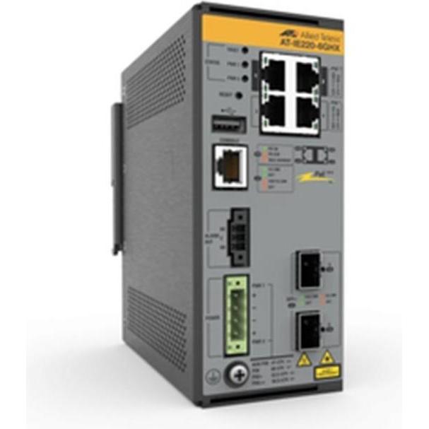 Allied Telesis 4X 10/100/1000T 2X 1G/10G SFP+ INDUSTRIAL ETHERNET LAYER 2+ SW (6 Ports), Netzwerk Switch, Grau
