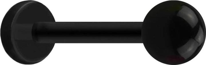 Produktbild Star Piercing Micro Labret schwarz mit Kugel schwarz (ohne Messing, Kunststoff)