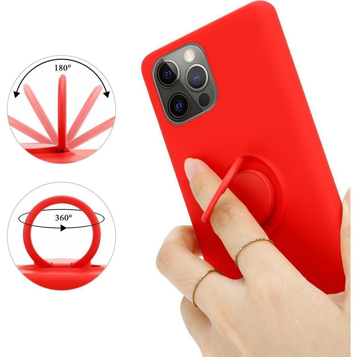 Thumbnail - Cadorabo TPU Liquid Ring Silicone Case Hülle (Apple iPhone 13 Pro), Smartphone Hülle, Rot