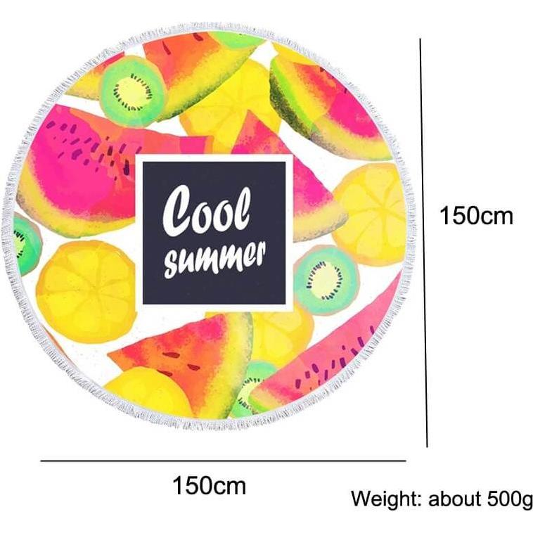 Cover-Discount, Strandtuch, Rundes Strandtuch Wassermelone