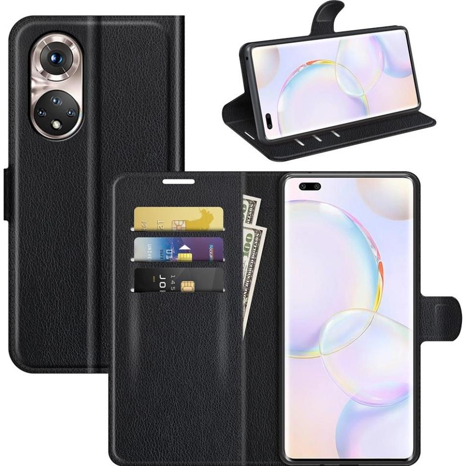 Screenguard Honor 50 Pro Leather Guard Lederhülle (Honor 50 Pro), Smartphone Hülle, Schwarz