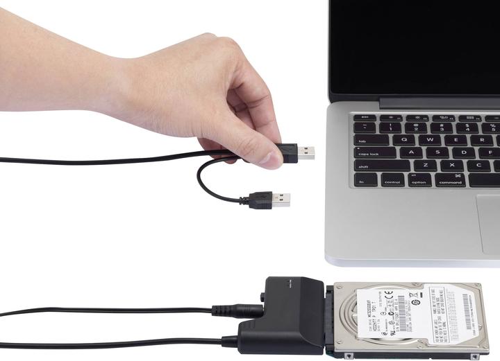 Actual product image Renkforce USB 2 to SATA adapter cable 30 cm (30 cm, SATA)