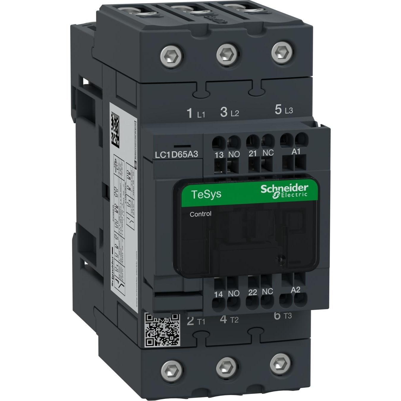 Thumbnail - Schneider Electric Leistungsschütz, 3p+1S+1Ö, LC1D65A3F7, Relais