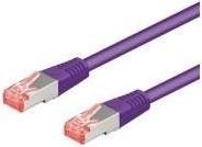Actual product image Good Connections RNS® patch cable with snap-in lug protection, Cat. 6A, S/FTP, PIMF, halogen-free, 500MHz, violet, 5m (S/FTP, CAT6a)