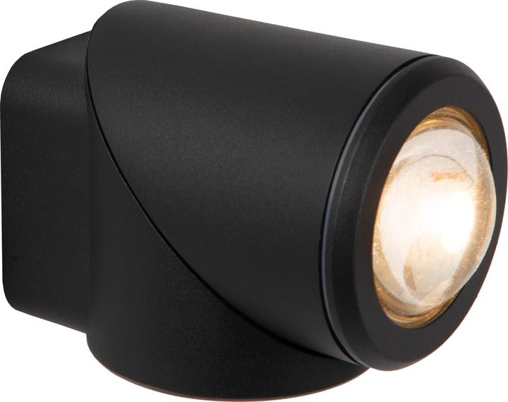 Produktbild Lucide ERIN LED Wandstrahler 5W IP65 Warmweiss Modern Schwarz 15820/05/30 (500 lm, IP65)