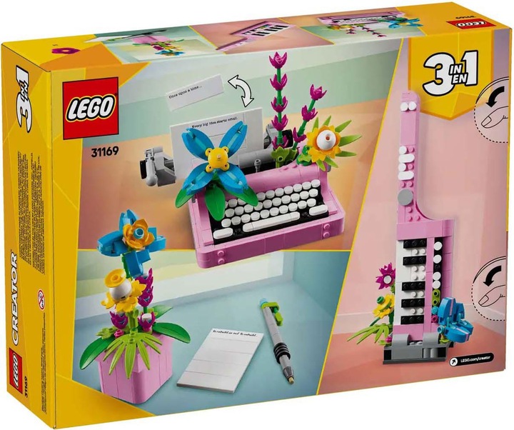Produktbild LEGO Schreibmaschine mit Blumen (31169, LEGO Creator 3-in-1)
