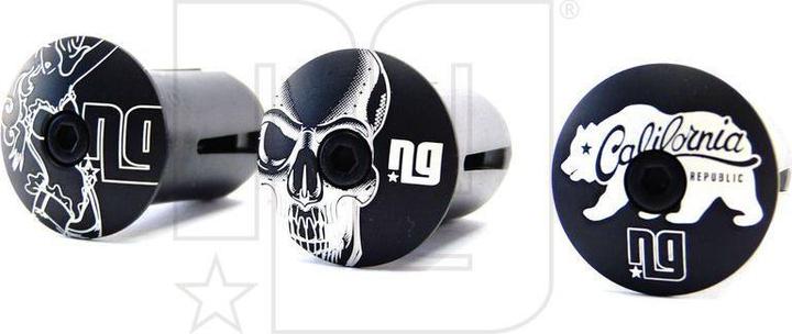 Image du produit NG Sports Embouts de guidon Road, à visser, aluminium, 18-21mm, California Edition, matte black