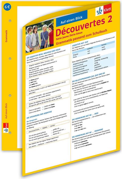 Produktbild Découvertes Série jaune und bleue 2. Grammatik (Deutsch, Französisch, Bettina Malek, 2013)