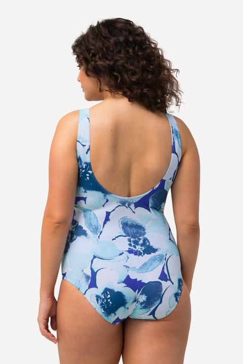 Image du produit Ulla Popken Maillot de bain, fleurs, décolleté rond, sans bonnets souples (62)