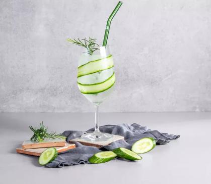 Produktbild Zwilling Strohhalme Glas farbig gebogen 4er Set, + Reinigungsbürste (4 x)