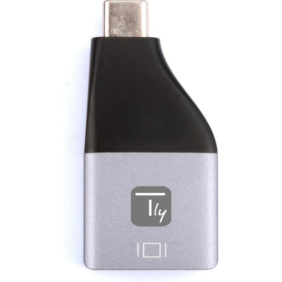 Thumbnail - Techly Adapter DisplayPort F 1.2 auf USB-C M (USB Typ-C, 2.31 cm), Data + Video Adapter, Schwarz, Silber