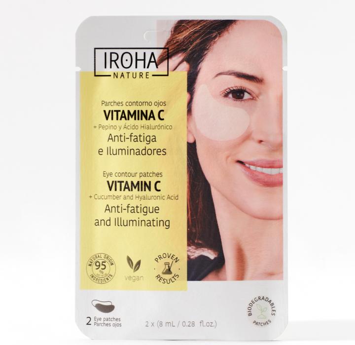 Actual product image Iroha Nature Eye Contour Patches Vitamin C + Cucumber and Hyaluronic Acid (Eye patches, 16 ml)