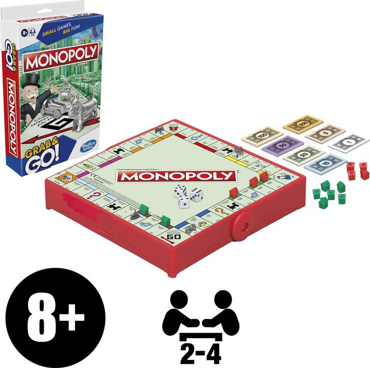 Produktbild Monopoly Board Travel Game Grab/Go (Deutsch)