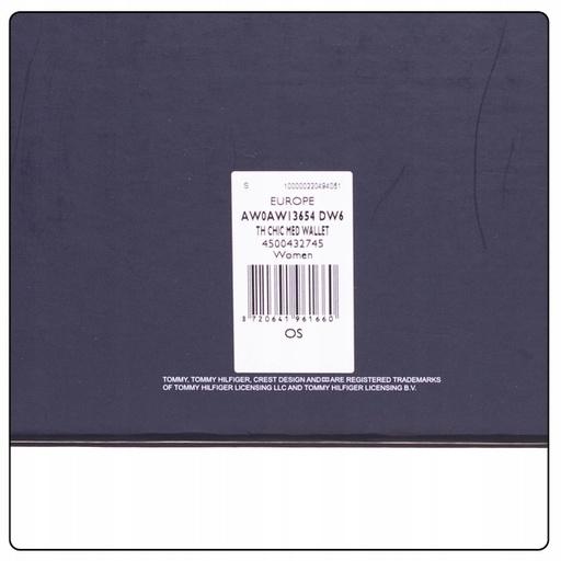 Actual product image Tommy Hilfiger Ladies Th Chic Med Purse Travel Accessories Bi-Fold Wallet, Space Blue