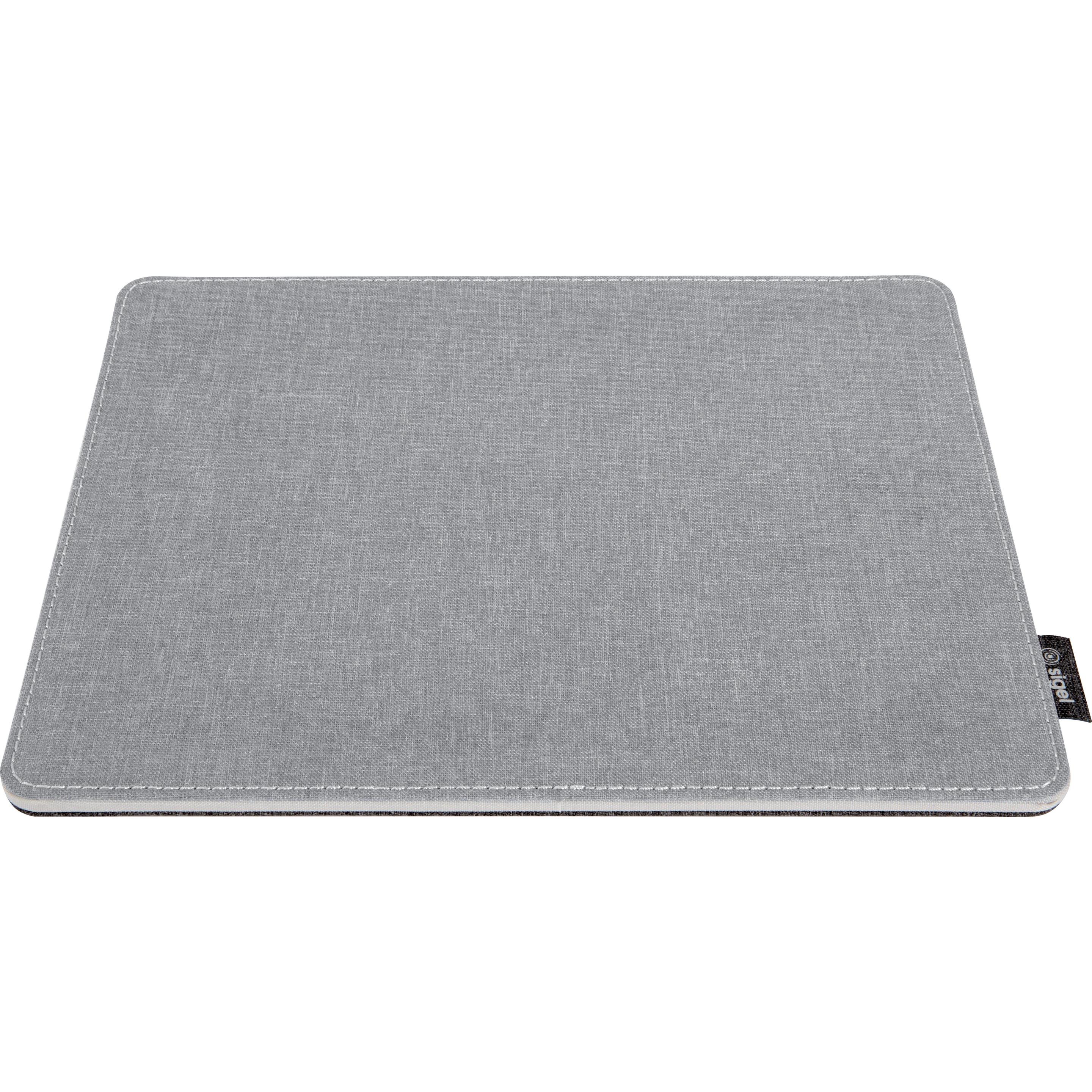 Sigel Tapis souris Eyestyle, gris clair-noir, couche intermédiaire e coutures blanches, PET recyclé, PP r, Tappetino mouse, Grigio