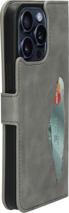 Actual product image Mobiparts Classic Wallet Case Apple iPhone 15 Pro Max Granite Grey (Apple iPhone 15 Pro Max)