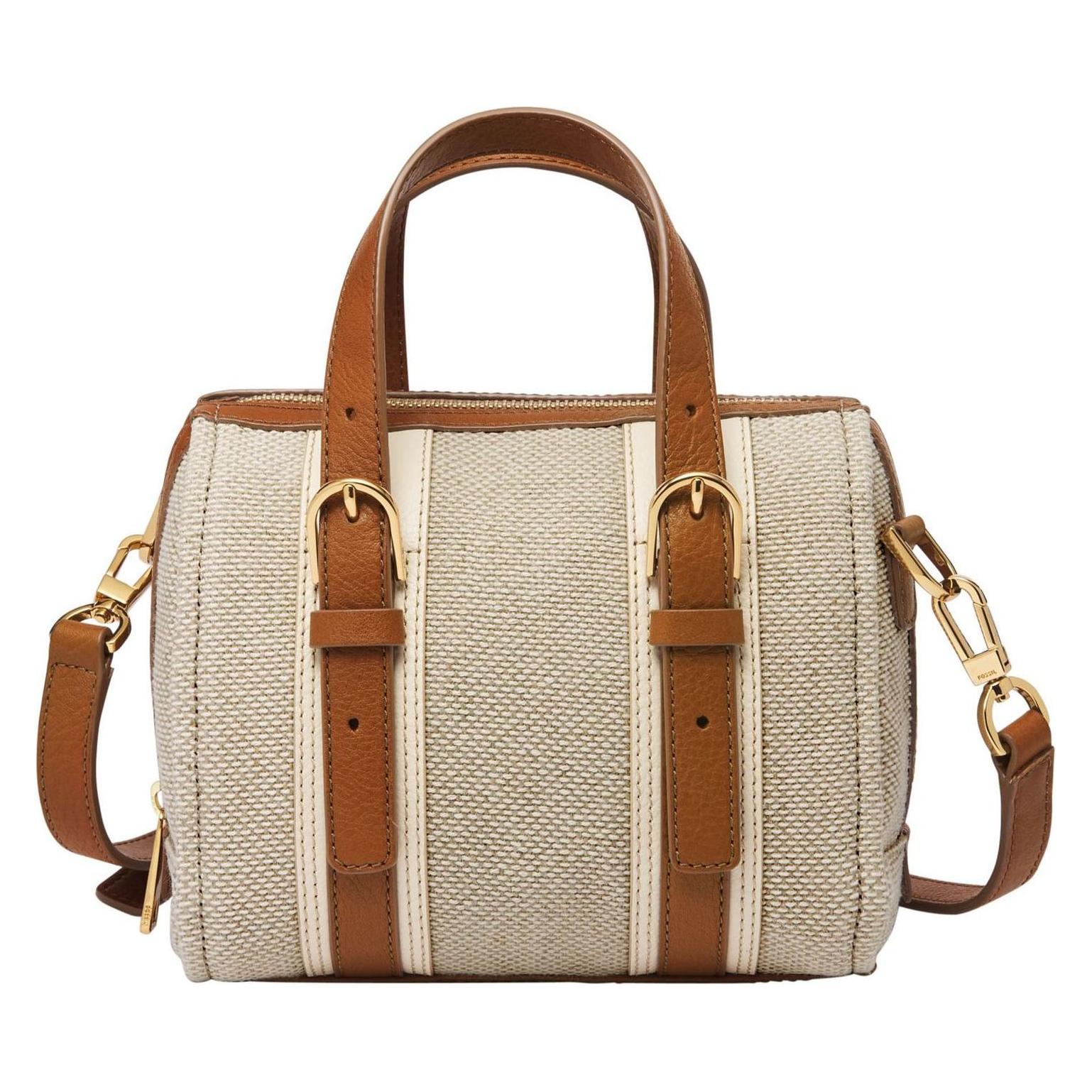 Fossil, Damen, Handtasche, Carlie Mini Satchel, Braun, Beige