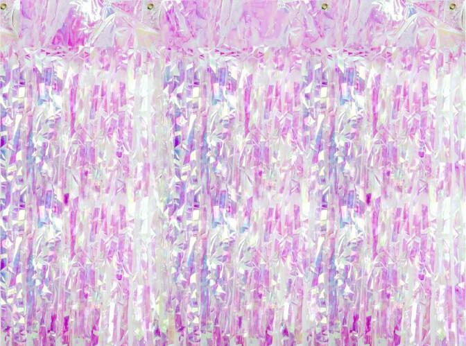Produktbild Partydeco Partyaccessoire Vorhang 90 x 250 cm, Opal (1 Stück)