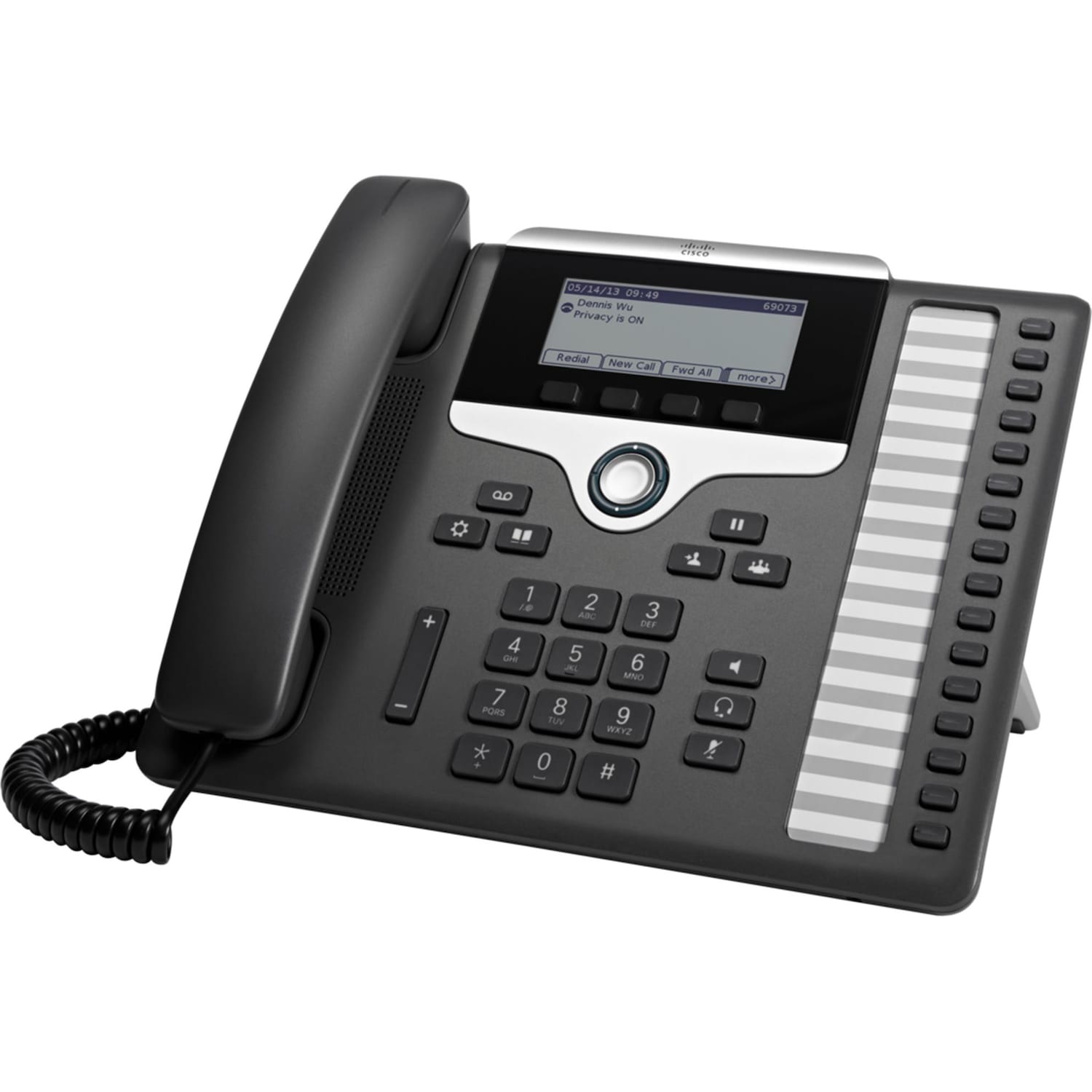 Cisco UC Phone 7861 IP-Telefon Schwarz, Telefon, Schwarz, Silber