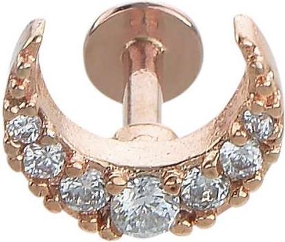 Actual product image Bijouteria Ear piercing (Surgical steel 316L, Crystal, PVD coating (gold coloured))