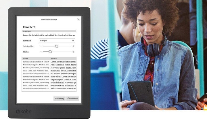 Actual product image Kobo Aura H2O 2nd Edition (6.80", 8 GB, Black)