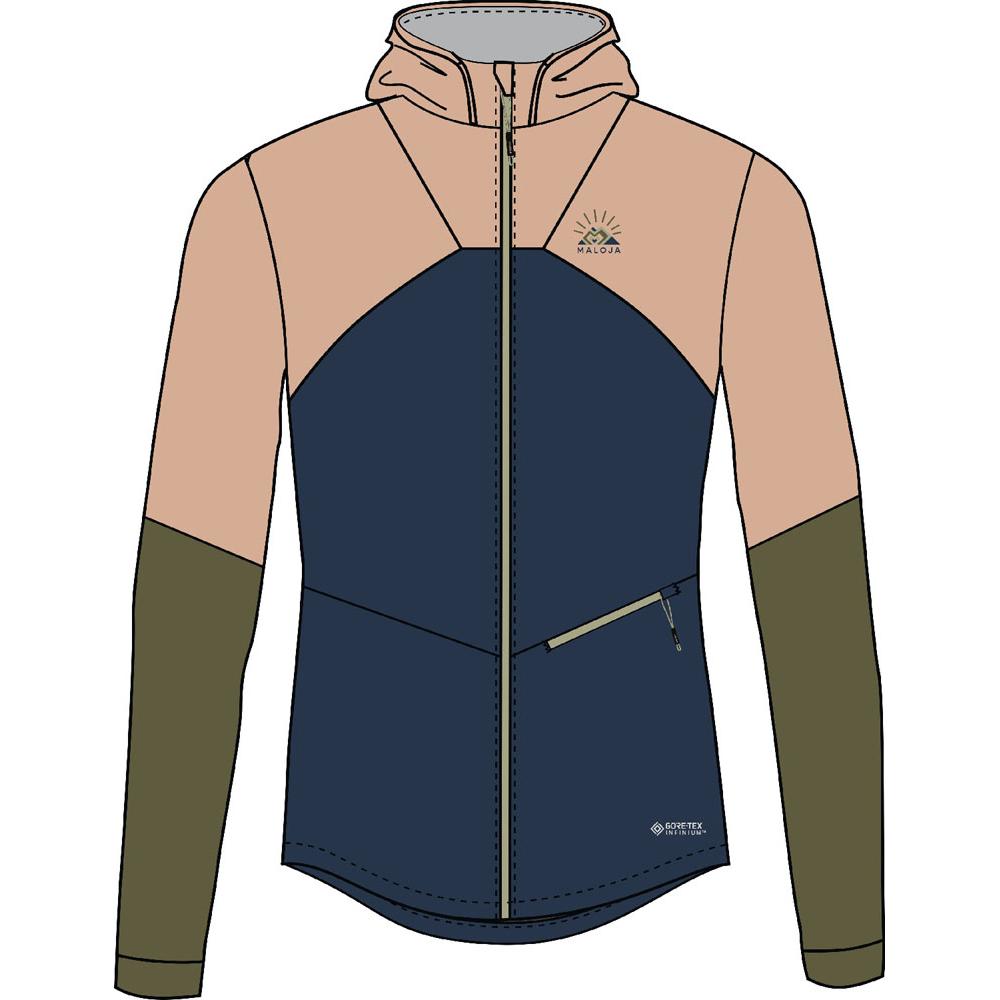 Maloja, Damen, Langlaufjacke, LeuchtmoosM. (XS), Blau, XS