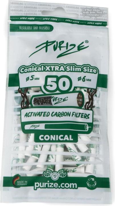 Purize Aktivkohlefilter Konische XTRA Slim Size