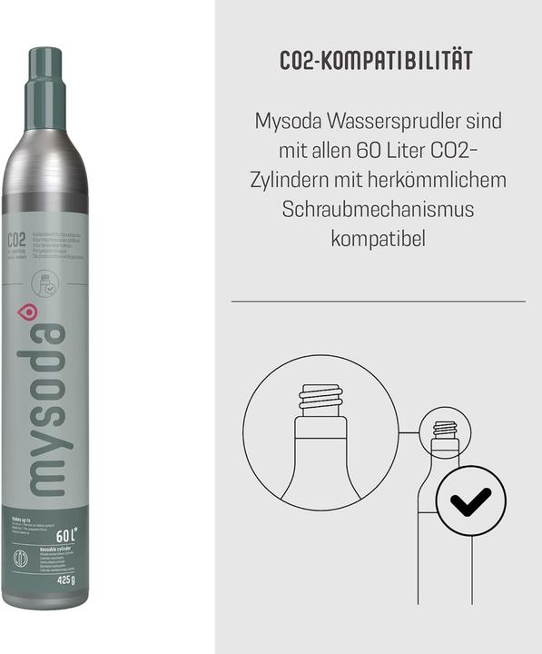 Actual product image Mysoda Incl. 1 quick-lock premium flask - Aluminium - Sort/kobberfarvet