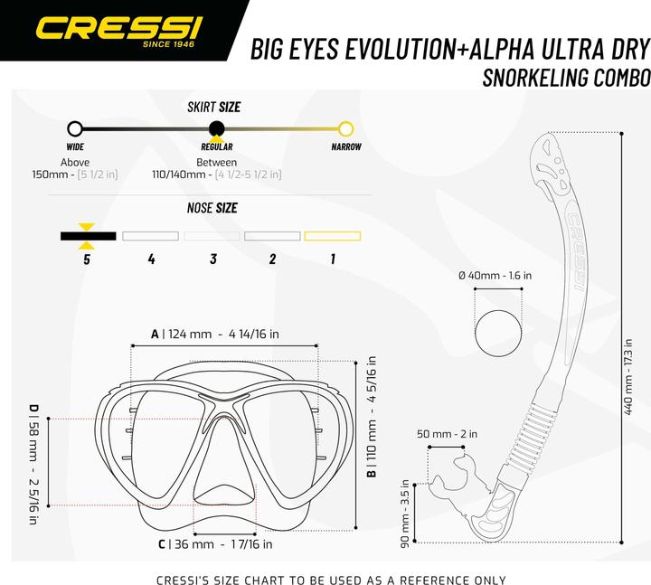 Immagine prodotto Cressi Big Eyes Evolution + Alpha Ultra Dry