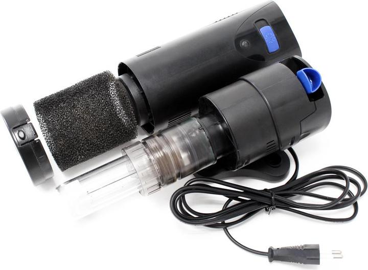 Image du produit SunSun CUP-807 4 en 1 Pompe d’Aquarium 700 l/h 10W avec 7W UVC-Stérilisateur et Matériau filtre (500 l, Filtres internes, Eau douce, Eau salée)