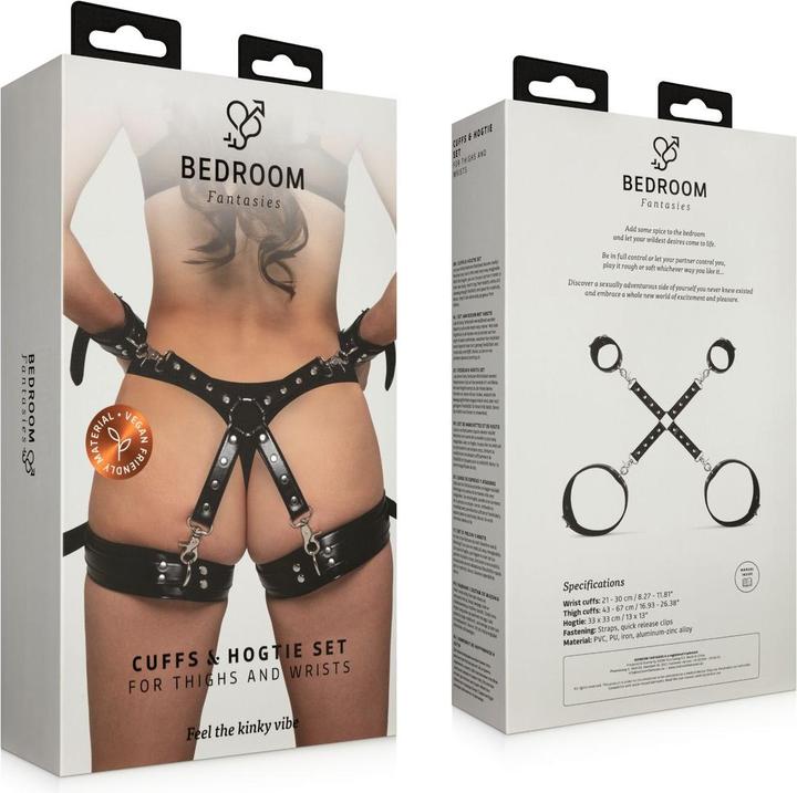 Produktbild Bedroom Fantasies Handschellen und HogtieSet Schwarz