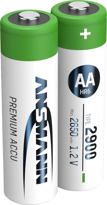 Actual product image Ansmann NiMH battery Mignon AA type 2900 (min. 2650 mAh) (2 pcs., AA, 2900 mAh)