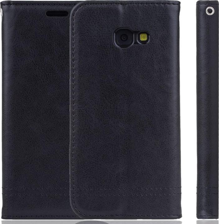 Produktbild König Design Handyhülle für Samsung Galaxy A5 (2017) Schutztasche Wallet Cover Case Schwarz (Samsung Galaxy A5 (2017))