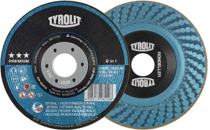 Tyrolit Mola RONDELLER® D125xSmmGrana 24 INOX/Acciaio Foro 22,23 mm (24)