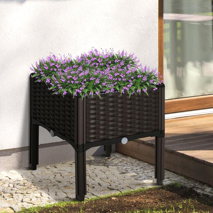 Produktbild Outsunny Hochbeet in Rattan-Optik