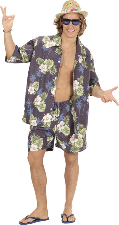 Immagine prodotto Widmann Costume hawaiano con pantaloncini e camicia (XL)