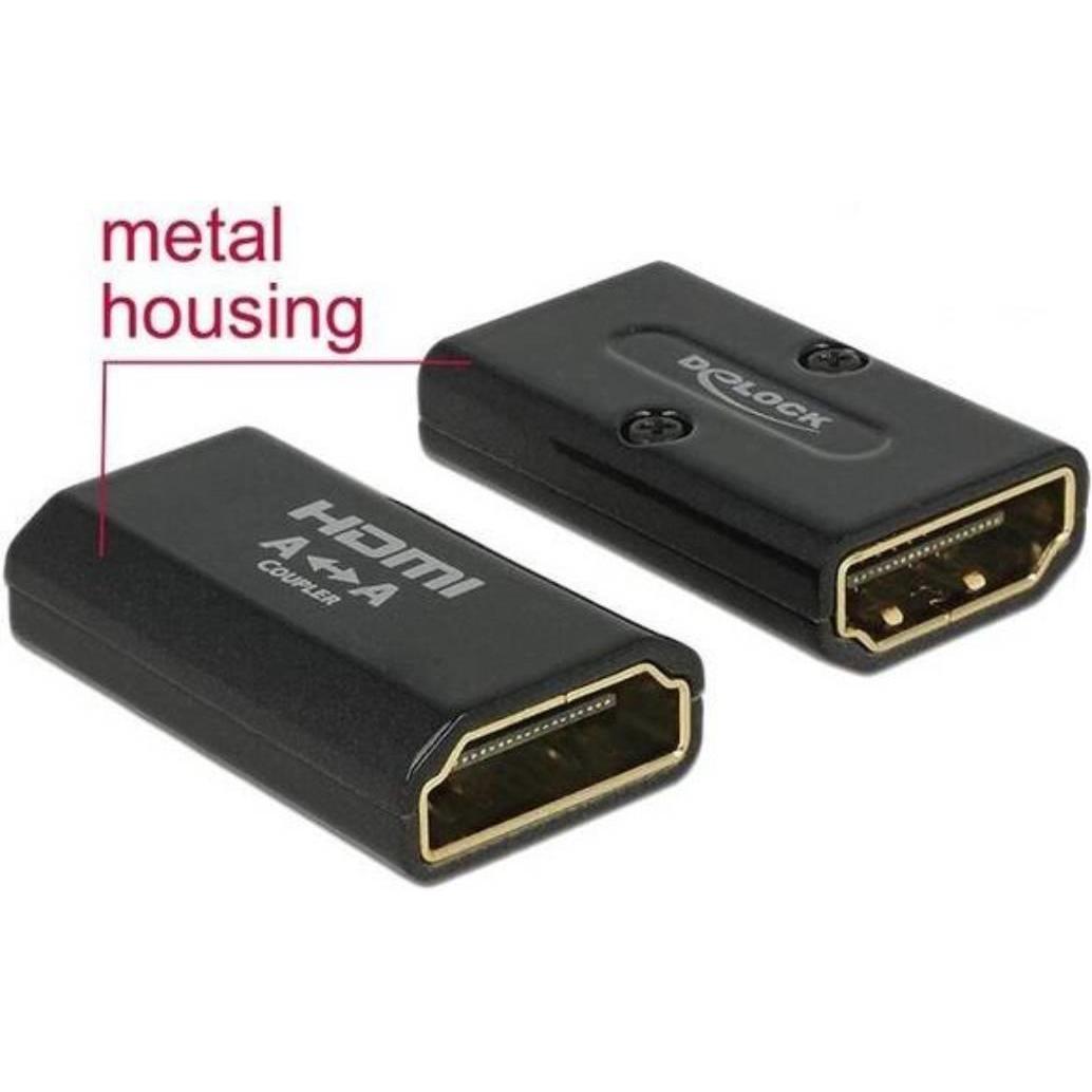 Thumbnail - Delock HDMI zu (HDMI, 1.70 cm), Data + Video Adapter, Schwarz