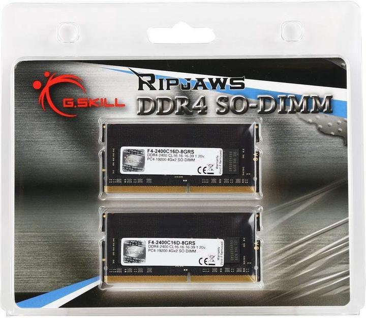 Productafbeelding G.Skill Ripjaws (2 x 4GB, 2400 MHz, DDR4 RAM, SO-DIMM)