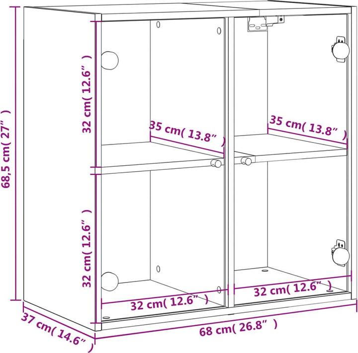 Produktbild vidaXL Wandschrank (68 x 37 x 68.50 cm)