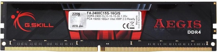 Actual product image G.Skill Aegis (1 x 4GB, 2400 MHz, DDR4-RAM, DIMM)