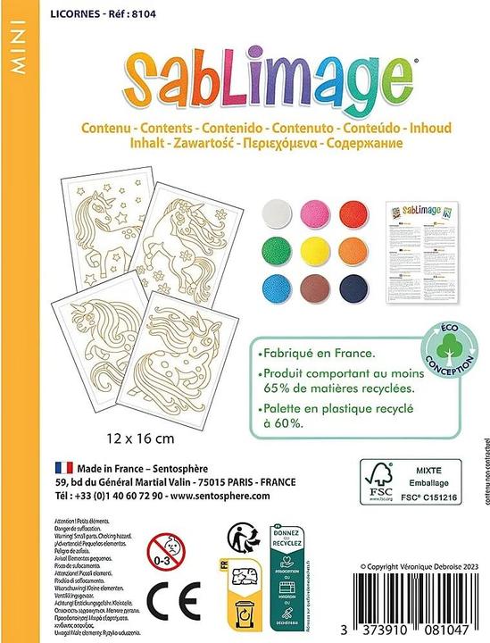 Produktbild Sentosphere Sandbilder Mini Einhörner