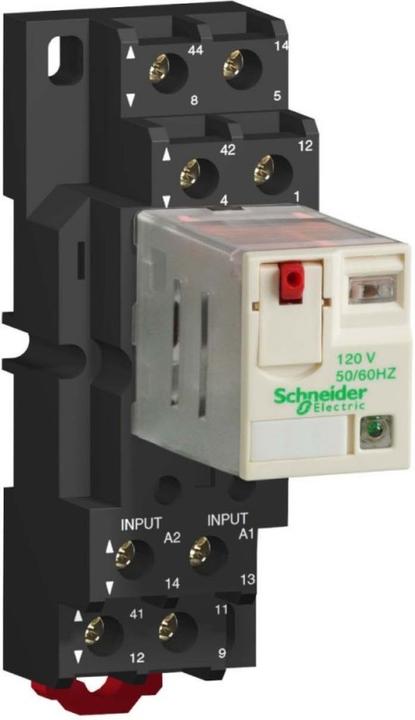 Actual product image Schneider Electric Plug-in relay, 250 V, 15A rpm + options (Relay socket)